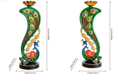 Festive Elegance Peacock Theme Decorative Tealight Stand | traditional handmade