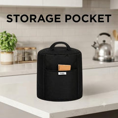 PHILLIN Polyester Dust Cover for Glass Electric Kettle With Open Pocket Waterproof, Dustproof and Washable Easy to Clean, Universal Fit, Durable (Grey)