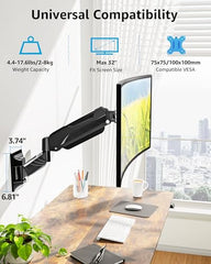 MOUNTUP Single Monitor Wall Mount for Max 32" Screen, Holds up to 19.8lbs