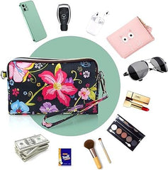 MOMISY Women's Girls Clutch | Zipper | Ladies Purse Wallet Girls (Azalea)
