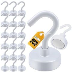 DIYMAG Magnetic Hooks 15pcs 30lbs Cruise Essentials 2026 Magnet Hook | Neodymium Heavy Duty Strong Magnets Hanging Ship Cabins Refrigerator Fridge Classroom Beach Vacation Kitchen Grills Home Tool