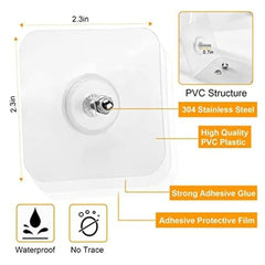ANCHARA Wall Hooks, Nail Hook for Hanging Coat, Hat,Towel Robe Hook Rack Wall Mount- Bathroom and Bedroom Hooks for Wall Without Drilling (Pack of 20pc)