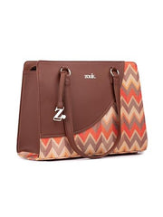 ZOUK Office Essential Bag | Jute | Vegan Leather Handcrafted Tote Bag With Double Handle Shoulder Strap | Bristel
