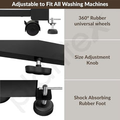 Plantex Washing Machine Stand/Adjustable Fridge Trolley with Lockable Wheel