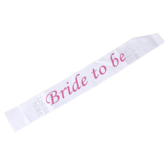 Syga Bachelorette Bride to be Decoration Supply-Set of 4 Pieces (White)