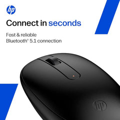 HP 240 Bluetooth Wireless Mouse with 3 Buttons/1600 DPI Red Optical Tracking/Sleek and Ambidextrous/Compatible to Windows 10, macOS, Chrome OS, 3 Years Warranty (Black)
