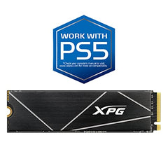 XPG ADATA GAMMIX S70 Blade M.2 NVME 1TB PCIe Gen4x4 2280 Internal Solid State Drive/SSD, Read/Write Speed Up to 7,400/6800 MB/s - (AGAMMIXS70B-1T-CS) Compatible with PC, Laptop and Play Station 5