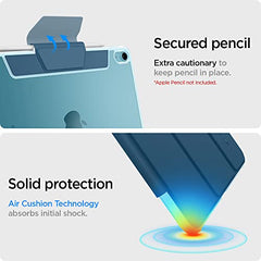 Spigen Flip case for iPad Air 11 inch M4 (2026), iPad Air 11 inch M3/M2 (2025-2024), 10.9 inch 5th/4th Gen (2022/2020), Trifold, Pencil Holder, Full Cover(Liquid Air Folio) - Black