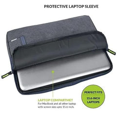 Lifini Water Resistant Laptop Bag Sleeve Case Cover for Men & Women with Charger Pouch Compatible for 15 Inch to 15.6" Inches Laptop Sleeve & Notebooks/MacBook, Office/College Laptop Bag (Grey)
