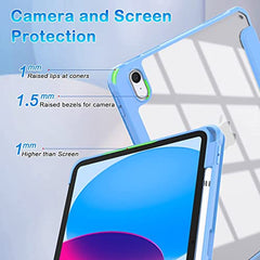 ProElite Case Cover for Apple iPad (A16) 11th/10th Generation (2025/2022), Transparent case Cover with Pencil Holder for iPad 11th/10th Gen 2025/2022, Grey