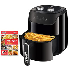 INALSA Air Fryer 4.2 ltr|1400 W with Air Crisp Technology|Temperature & Timer Control|8 Preset Menu & Digital Display|Air fry, Bake,Roast,Reheat,Dehydrate|Airfryer Recipe book(Tasty Fry Digital)