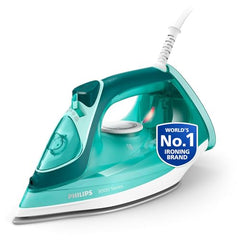 Philips Speed Pro DST3030/70 Steam iron, Green | 2400W, 40g/min Steam, 180g Steam Boost Ceramic Soleplate, Auto Shut-off, Drip Stop Technology, Large 300ml Water Tank
