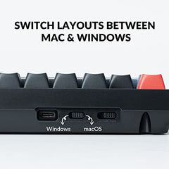 Keychron K10 Pro Wireless Custom Mechanical Keyboard, QMK Programmable Bluetooth 100% Layout with Silent Red Switch White Backlight Compatible with Mac Windows Linux
