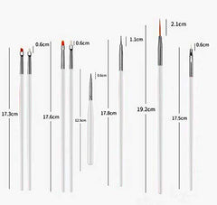 SYGA 15pcs Acrylic Nail Art Design Painting Tool Pen Polish White Nail Brush Set