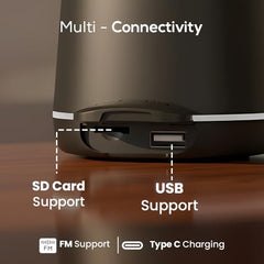 Toreto Wave Mini 8W Portable Bluetooth Speaker with Selfie Remote