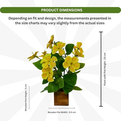 fancymart Artificial Flower Plant Home Décor with Small Size Pot | Pack of 2 | Plant Hanging for Home Decor | Office Decor (DESIGN-01)