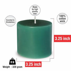 Pure Source India Paraffin Wax Scented Pillar Candles for Home Decor Smokeless & Dripless Candle (Rose - Red) Set of 3.