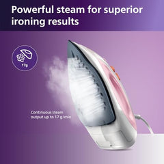 PHILIPS Plastic GC1920/28 1300W Non-Stick Soleplate Steam Iron, Pink