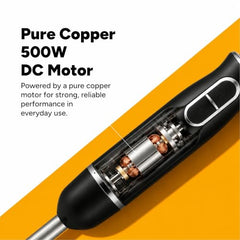 LINSO FULL STACK 1100W India's 1st Anti-Scratch 4-in-1 Hand Blender | 2-Year Warranty | 8 Speeds + Turbo | 860ml Chopper + Egg Whisk + Beaker | SS304 Blade | UK-Based Brand | Pure Copper DC Motor