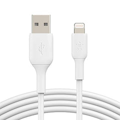 Belkin Apple Certified Lightning to USB A and Sync Tough Braided Cable for iPhone, iPad, Air Pods, 3.3 feet (1 meters) – White