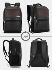 Lavie Sport 45cm Pioneer 24 Litres Laptop Backpack with Trolley Sleeve For Men & Women|Vegan Leather|Office Travel Backpack|Front organizer|Bottle Holder|Fits upto 14" Laptop