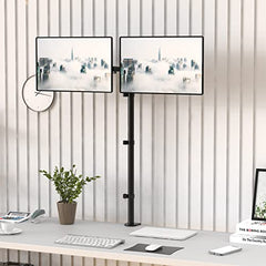WALI Triple Monitor Mount, Three Desk Mount Fits 13-27in Screens,Holds up to 22lbs, Multiple Monitor Stand with Tilt, Swivel, Rotation, VESA 75x75,100x100mm(M003S), Black