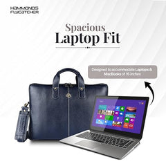 HAMMONDS FLYCATCHER Genuine Leather Office Bag for Men - 15.6 Inch Laptop Bag for Men for Professionals, Business Travelers - Adjustable Straps & Multiple Compartments - 1 Year Warranty - Brown