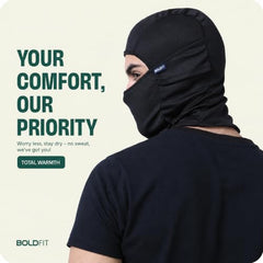 Boldfit face mask for bikers full face mask for bikers helmet head cover balaclava for men bike riding & biker head cover for helmet for men Balaclava for adult Black Masks for Bike Riding Matt Black