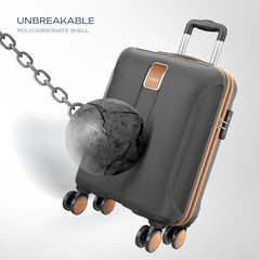 Safari Thorium Royale 8 Wheels Set of 2 Trolley Bags Hard Case Polycarbonate Luggage, TSA Lock, Wet Pouch Organized Interior, Suitcase for Travel, Trolley Bags for International Travel, Vanilla Tan