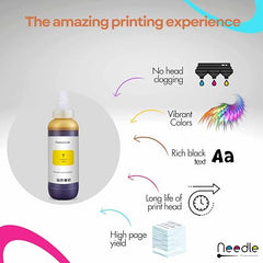 Needle GI 790 Ink Refill for Canon Pixma G1000 G1010 G2000 G2010 G3000 G3010 G4000 G4010 G4085 - Magenta 500gms with Empty Bottle & Funnel - Compatible Ink for Canon GI 790