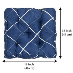 Kuber Industries Pack of 2 Square Chair Pad/Cushion|Quilted Microfiber Fabric & Solid Color|Soft & Comfortable Sitting|Size 45 x 45 x 7 CM (Grey)