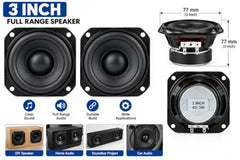 Bluetooth MP3 Player Kit with 3 Inch Full Range Speakers, 4Ω 3W