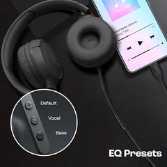 JBL Tune 520C On Ear Type C Wired Headphone, Pure Bass Sound,3-Button Remote with Microphone,Comfort Fit and Foldable Design(Black)