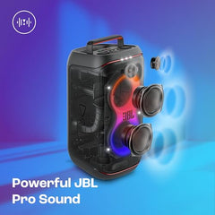 JBL Partybox Encore 2 with Mic, Wireless Bluetooth Party Speaker, AI Sound Boost, Dynamic Light Show, Upto 15Hrs Playtime, Replaceable Battery, Multi-Speaker Connection by Auracast, PartyBox App-Black