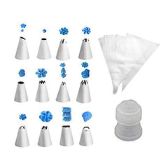 SYGA Set of Multiple Pattern Russian Nozzles Cake Nozzles Cake Decoration Pastry Nozzle with Coupler and 10 Icing Bag (Set of 12 Nozzles Set_2)