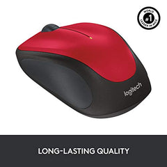 Logitech M235 Wireless Mouse, 1000 DPI Optical Tracking, 12 Month Life Battery, Compatible with Windows, Mac, Chromebook/PC/Laptop - Grey