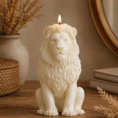 Decorative Fragrance Candle with Raised 3D Ivory Swirl Pillar Artwork | Long Burning Scented Candle for Home Décor, Living Room, Bedroom, Meditation Space, Table Decoration & Gift