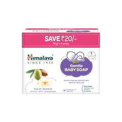 Himalaya Gentle Baby Soap for Newborns | No Post Bath Dryness | B3G1 FREE - 125g | Gentle Cleansing With Phyto-Oil Complex of 100% Natural Oils of Almond & Olive| No. 1 Doctor Recommended Brand