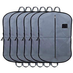 Kuber Industries Pack of 9 Coat Cover | Suit Covers with Zip for Men | Foldable Blazer Bags | Dustproof Storage Bag for Clothes | Grey