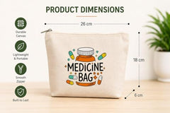 DRUDRAYA Canvas Charger Pouch | Printed Storage Zipper Bag (Pack of 1)
