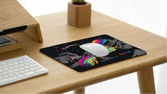 Tukzer Extended Vegan PU Leather Mouse Pad Desk mat Smooth Reversible Dual Color Splash Proof Anti Fray Stitched Edges Non-Slip Mousepad for Laptop Notebook Gaming Computer(Blue & Yellow 90CM X 45CM)