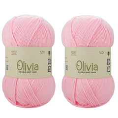 Ganga Acrowools Acrylic Olivia,Double Knit Yarn. Hand Knitting&Crochet Yarn. Oekotex Class 1 Certified. Pack of 2 Balls-100Gms Each. Shade No-Olv012, Maroon