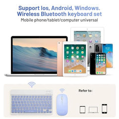 GR Deals Bluetooth Keyboard and Mouse Combo Portable Wireless Keyboard Mouse Set for Pad/Phone/OS/and Above Samsun Tablet Phone Smartphone Android Windows (Purple)