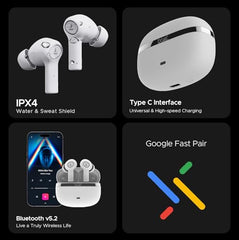boAt 2026 Launch Nirvana Ion TWS Earbuds (Lunar Black) | Massive 120 Hours Playtime, Quad Mics ENx™ Tech, Multipoint Connectivity, In-Ear Detection, Dual EQ Modes, and BEAST™ Mode
