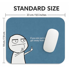SHERISH Cute Cat (I'm OK) Mouse Pad for PC & Laptop – Waterproof Desk Mat with Funny Cartoon Cat Design, Smooth Cloth Surface & Non-Slip Rubber Base Ideal for Office, Work from Home & Gaming 19x23 cm