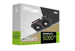ZOTAC Gaming GeForce RTX 5060 Twin Edge 8GB Graphics Card - Black | 8 GB | DLSS4 | GDDR7 | PCIE 5.0 | SFF Ready | 3840 CUDA Cores | ZT-B50600E-10M | Only Graphics Card with 5 Year Warranty