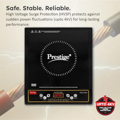 Prestige Atlas Neo 1200W Induction Cooktop (Black, Indian Menu Option)