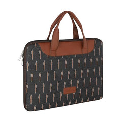 Tabelito Laptop Sleeve Bag 13" to 15.6 inch for Women Jute and Vegan Leather Office Everyday Handbags