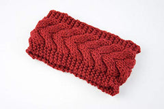 MOMISY Wool Blend HeadBand for Girls (Geometric, Red)