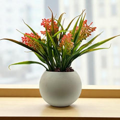 SKYGREEN Luxury Artificial Green Bonsai Tree with Stylish Decorative Pot for Modern Home, Office Desk & Shelf Decor | (BN-104)